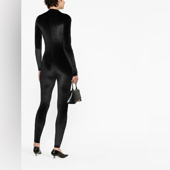 J | Velour Jumpsuit (Black) - Picture 3 of 8